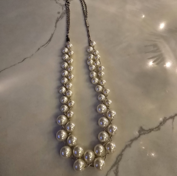 Vintage faux pearl necklace - Picture 2 of 8